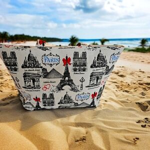 NWT Paris France Monuments Tote Bag | Eiffel Tower | Travel Bag | Beach Bag